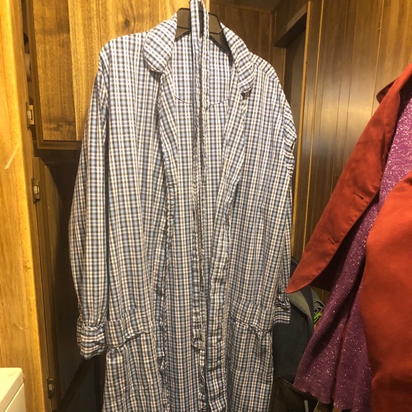 Lands' End Other - Lands End cotton bathrobe Men’s L Blue plaid.